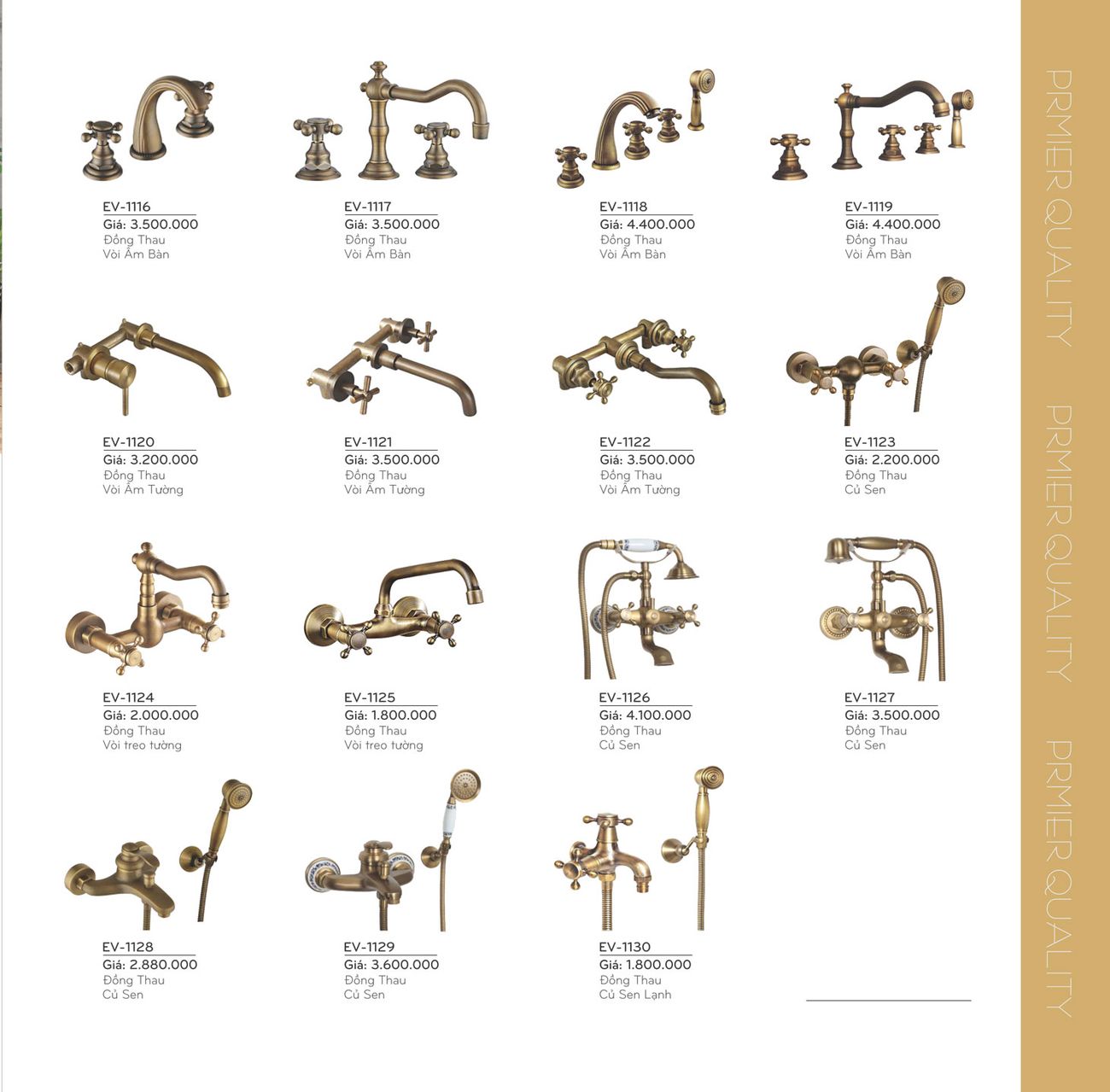 Thiết bị vệ sinh EVEREST Cổ Điển Catalogue và Bảng giá mới nhất /Page 